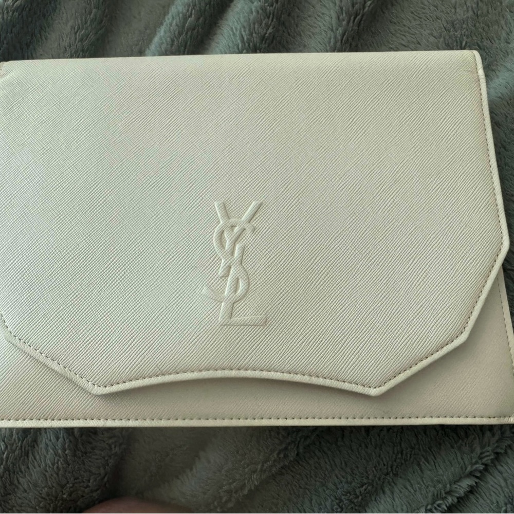 Yves Saint Laurent White Clutch
